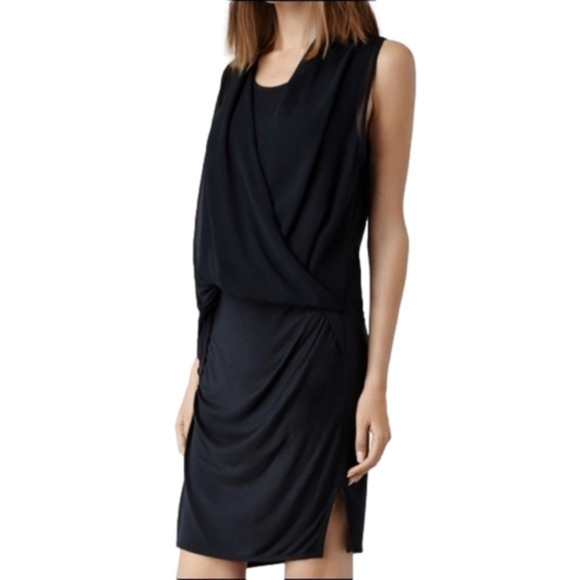 All Saints Abi dress black size 2 - Picture 2 of 13